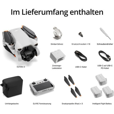 DJI Mini 3 Fly More Combo – 4K Mini-Kameradrohne