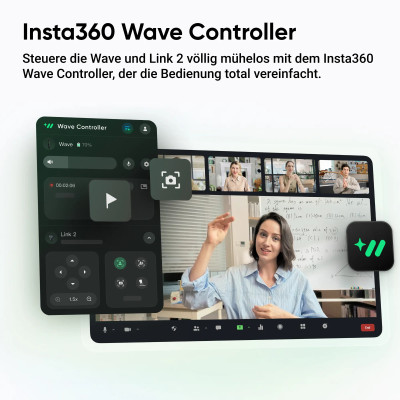Insta360 WaveLink-Bundle – AI Audio & 4K Webcam