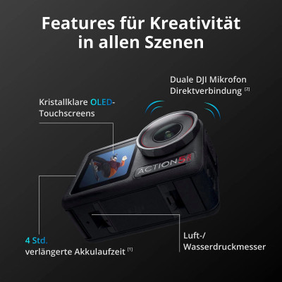DJI Osmo Action 5 Pro Adventure Combo Action Kamera , WLAN, Touchscreen